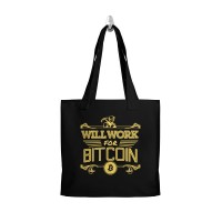 Will Work For Bitcoin Tote